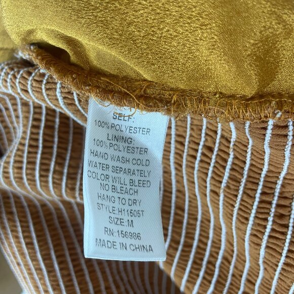 Idem Ditto Women’s Orange Polyester Ruched Long Sleeve Crop Top Size M - Picture 7 of 8